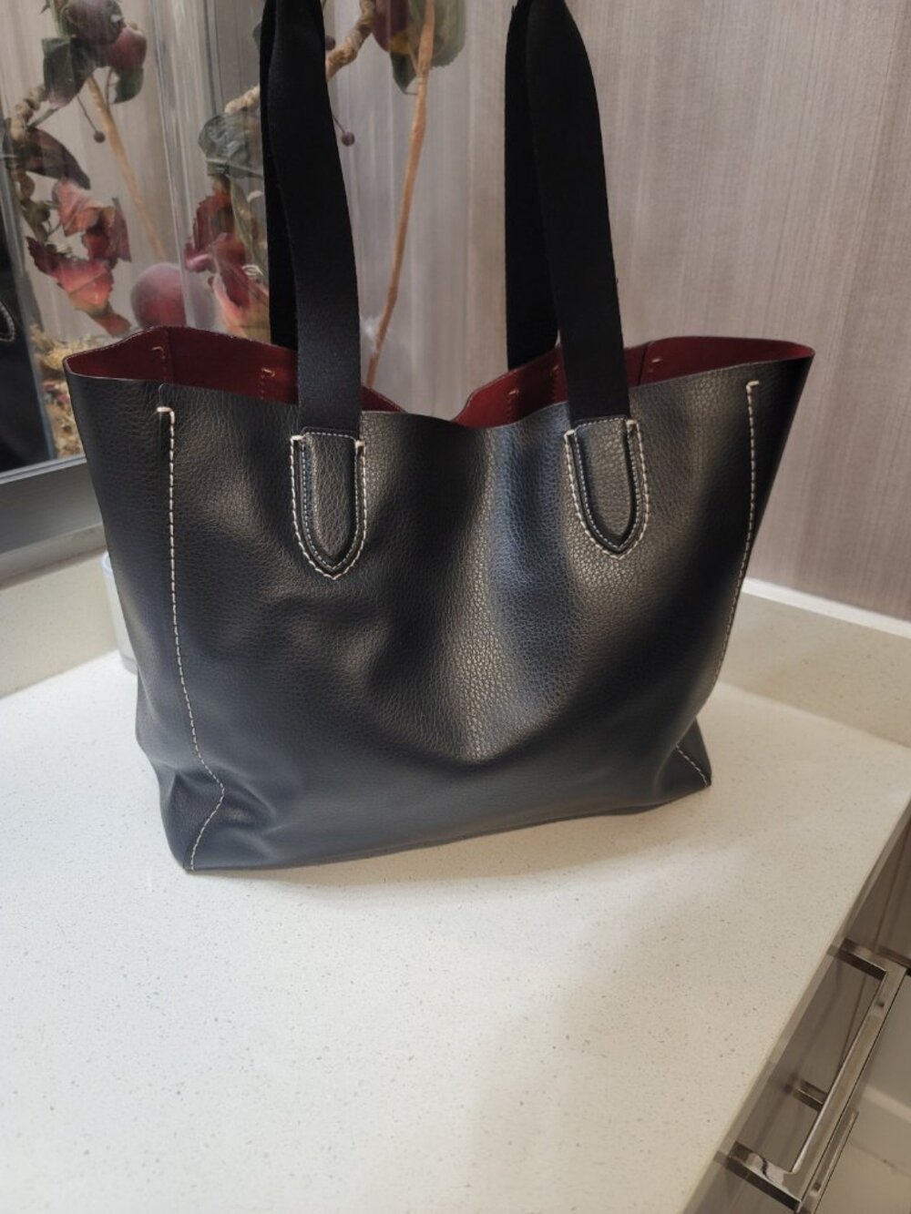 Coach Derby Tote 58660 Bag Black Pebbled Leather Shoulder Bag Handbag - Picture 5 of 16